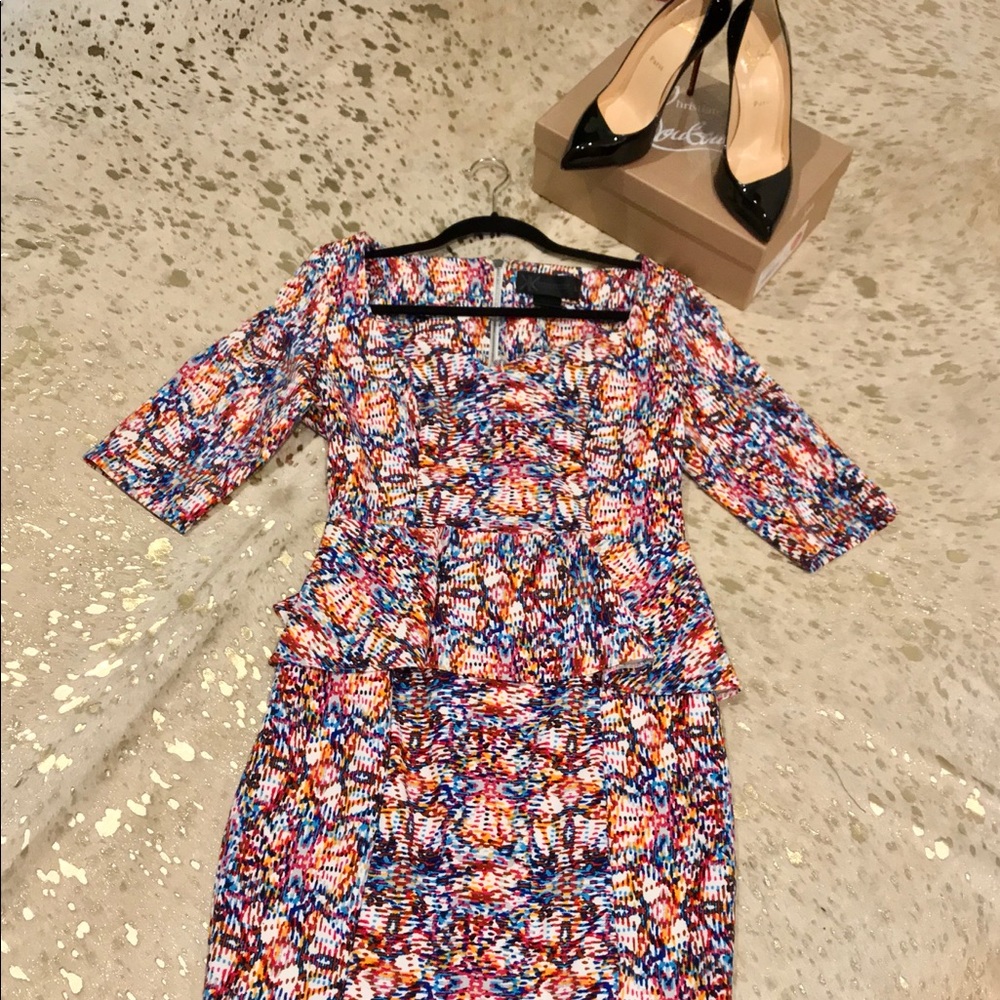 NWOT Kardashian Kollection Multi-Color Dress